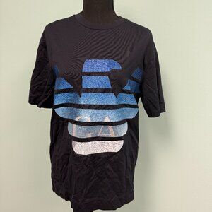 Emporio Armani eagle logo t-shirt in black size s.